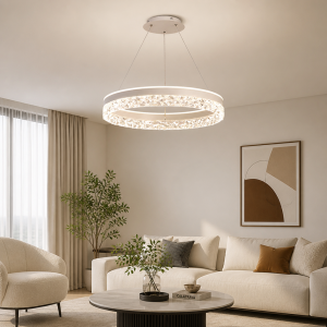 Modern Acrylic LED Ceiling Light with Three Adjustable Color Temperatures