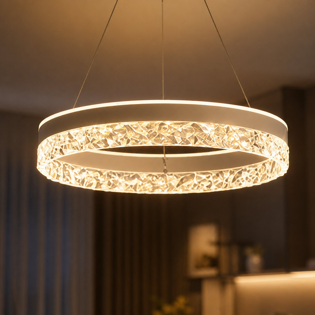 Modern Acrylic LED Ceiling Light with Three Adjustable Color Temperatures - Image 5