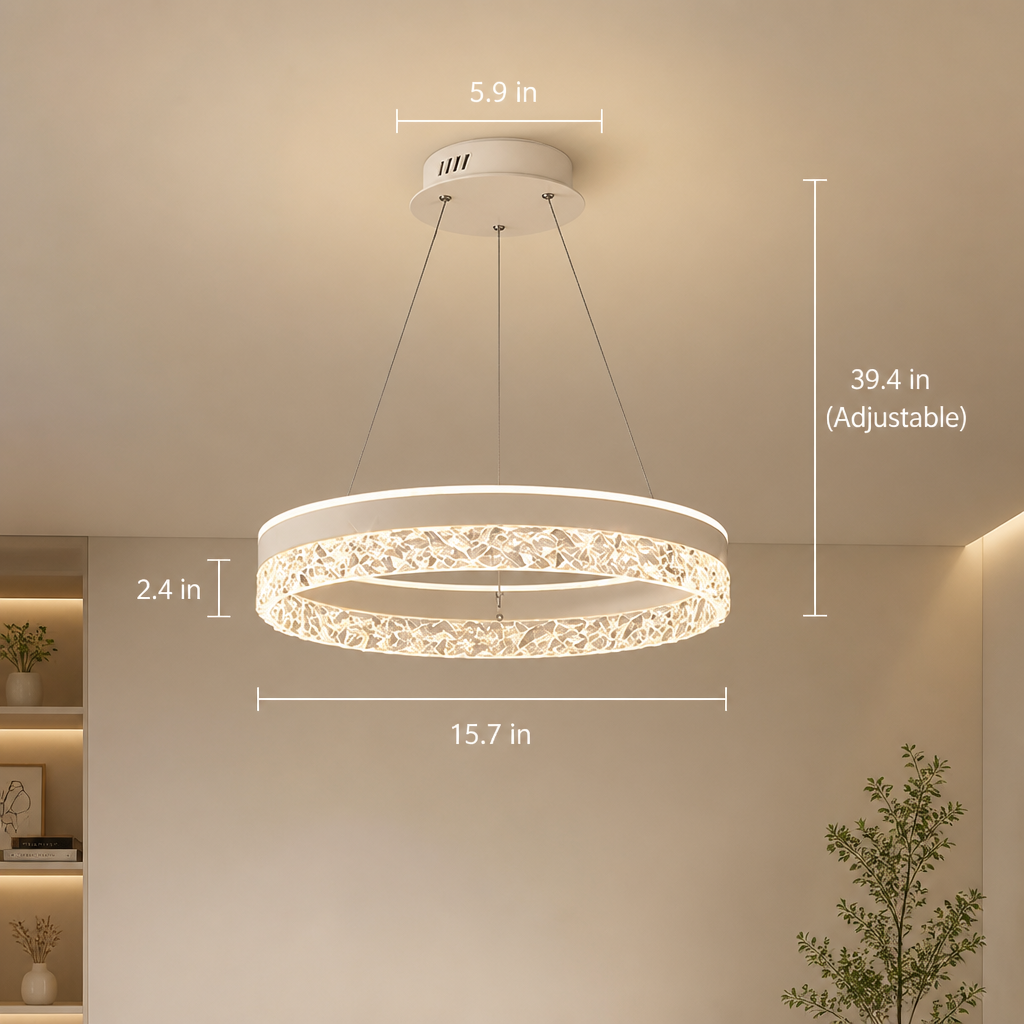 Modern Acrylic LED Ceiling Light with Three Adjustable Color Temperatures - Image 7