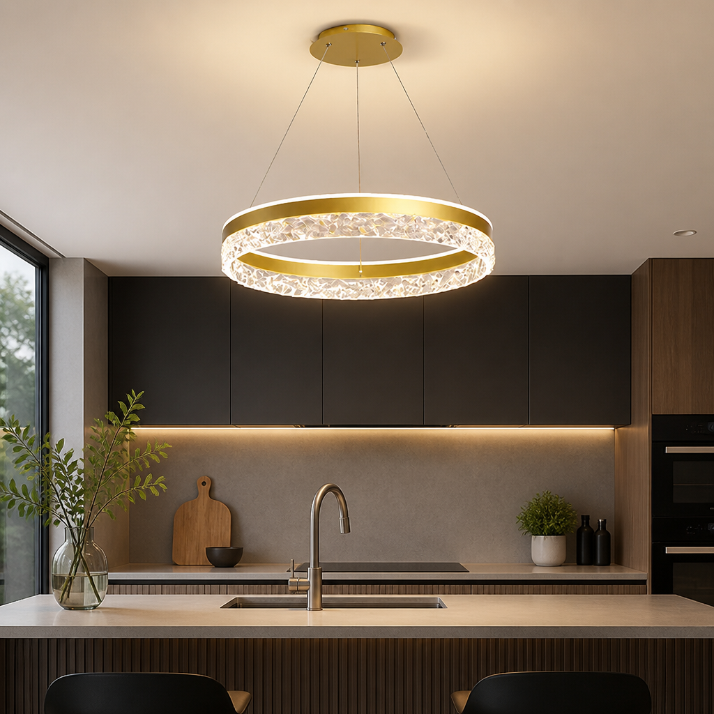 Modern Acrylic LED Ceiling Light with Three Adjustable Color Temperatures - Image 8