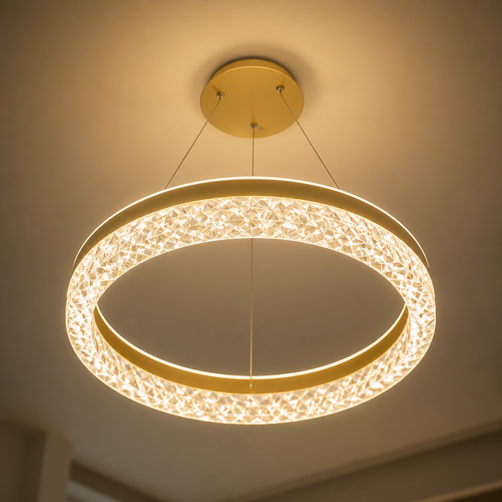 Modern Acrylic LED Ceiling Light with Three Adjustable Color Temperatures - Image 9
